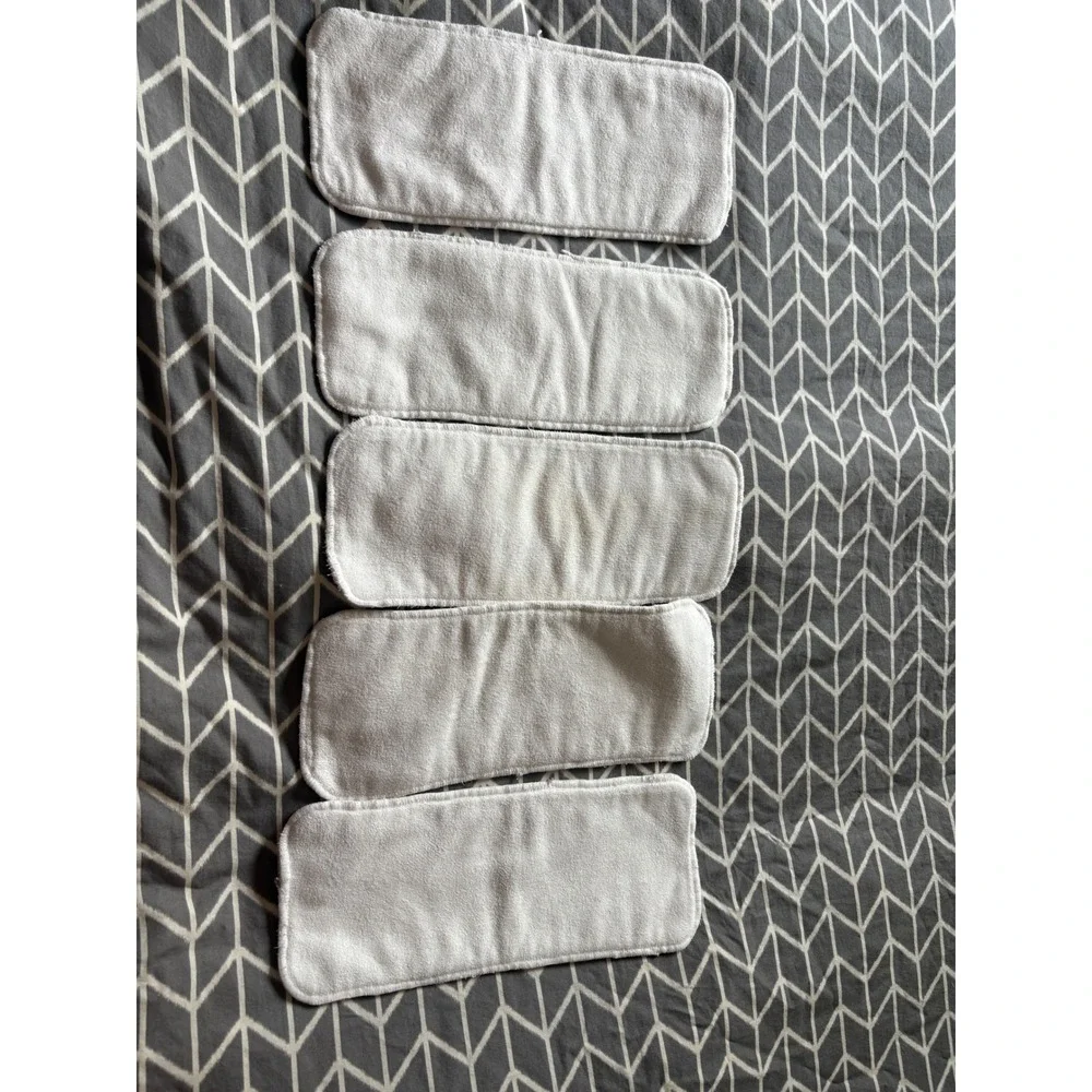 AlvaBaby Reusable Pocket Cloth Diapers Set of 5 with Inserts Multi Pattern Snaps